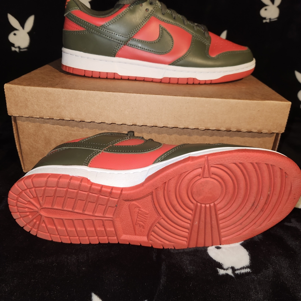 Nike Olive and Red Sneakers